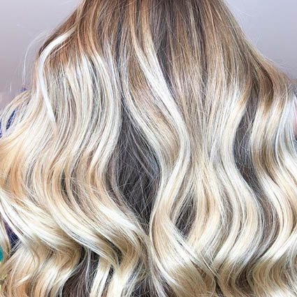 partial highlights on hair